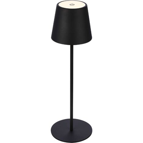Lampada Da Tavolo Bt10008 Nero Batteria Ricaric.