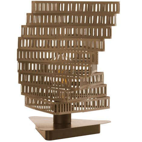 lampada da tavolo "camino" bronzo, e27