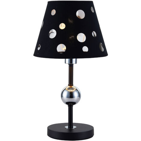 Lampada da tavolo Candellux Batley metallo nero E14