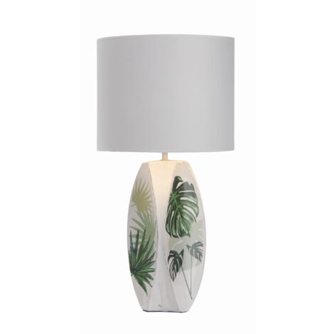 Lampada da tavolo Candellux Palma 41-79978 bianco E27