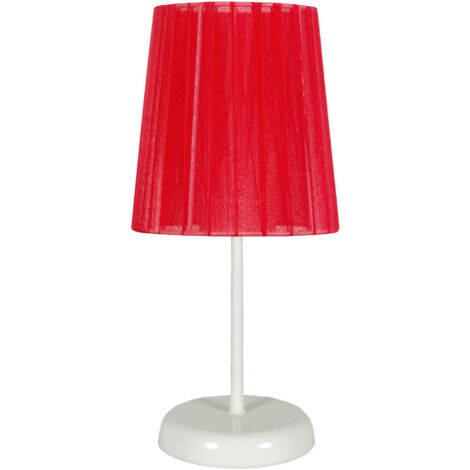 Lampada da tavolo Candellux Rifasa bianca/rossa E14