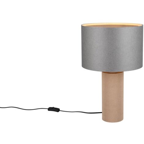 Lampada da tavolo CANIO Ø30 grigio-marrone salotto E27 Trio