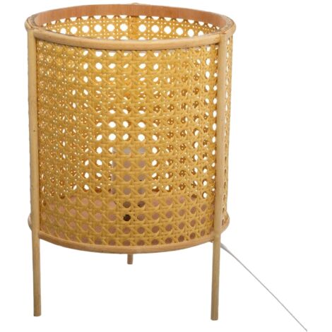 Lampada da Tavolo Cannage in bambu e rattan 28 cm