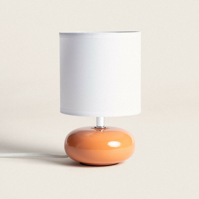 Image of Lampada da Tavolo Ceramica Ava Arancione