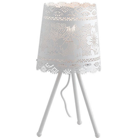 "Lampada da tavolo CLUNY in metallo bianco"