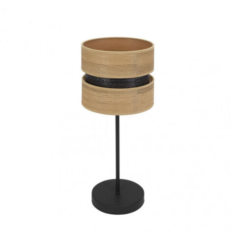 Lampada da tavolo Colet 1xe14 nero/legno chiaro 43x18x18 cm