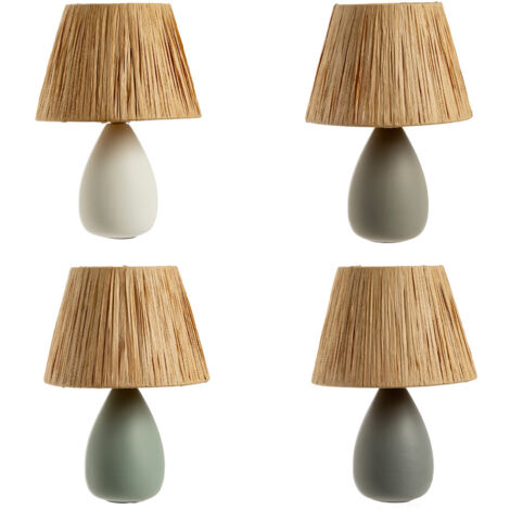 Lampada Da Tavolo Comodino Ricaricabile Accensione On/Off Modello Argo, misuraLampadacoloreGrigio