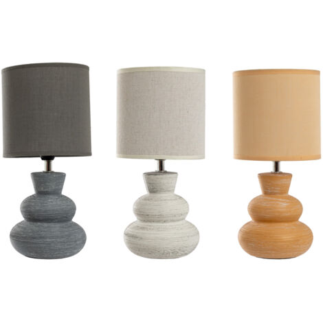 Lampada Da Tavolo Comodino Ricaricabile Accensione On/Off Modello Paro, misuraLampadacoloreGrigio