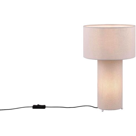 Lampada da tavolo con base illuminata, grigio pastello, H 40 cm, Bale