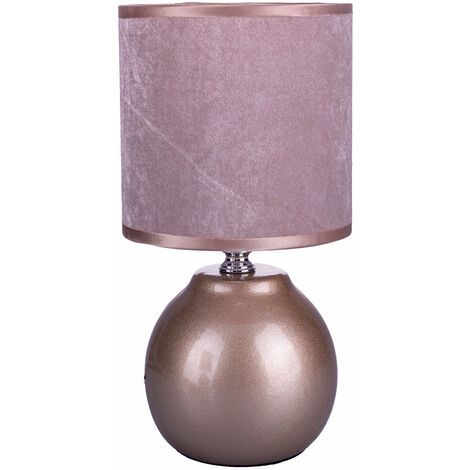 Perenz Lampada da tavolo in metallo con paralume in stoffa dal design  moderno Paul - 40W