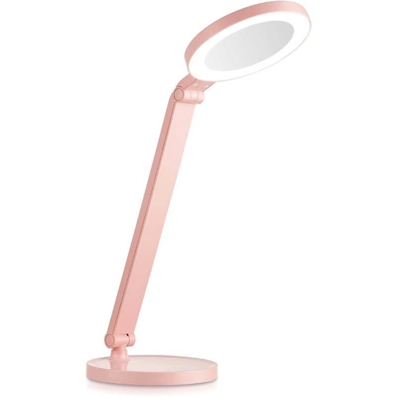 Image of Lampada da tavolo con specchio da trucco 8W CCT Dimable Colore Rosa - Rosa