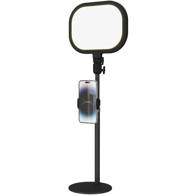 Lampada da tavolo con supporto per telefono, 5 modalità colore e 10 livelli di luminosità, lampada da comodino con funzione di memoria, metallo,