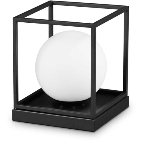 Lampada Da Tavolo Contemporanea Lingotto Metallo Nero 1 Luce E14 28W Ip20