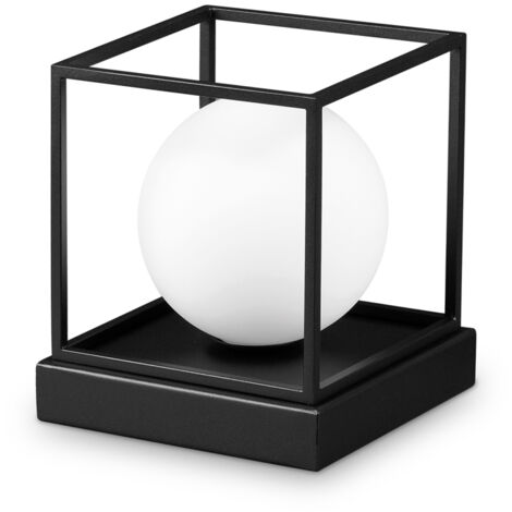 Lampada Da Tavolo Contemporanea Lingotto Metallo Nero 1 Luce G9 28W 3000K Ip20