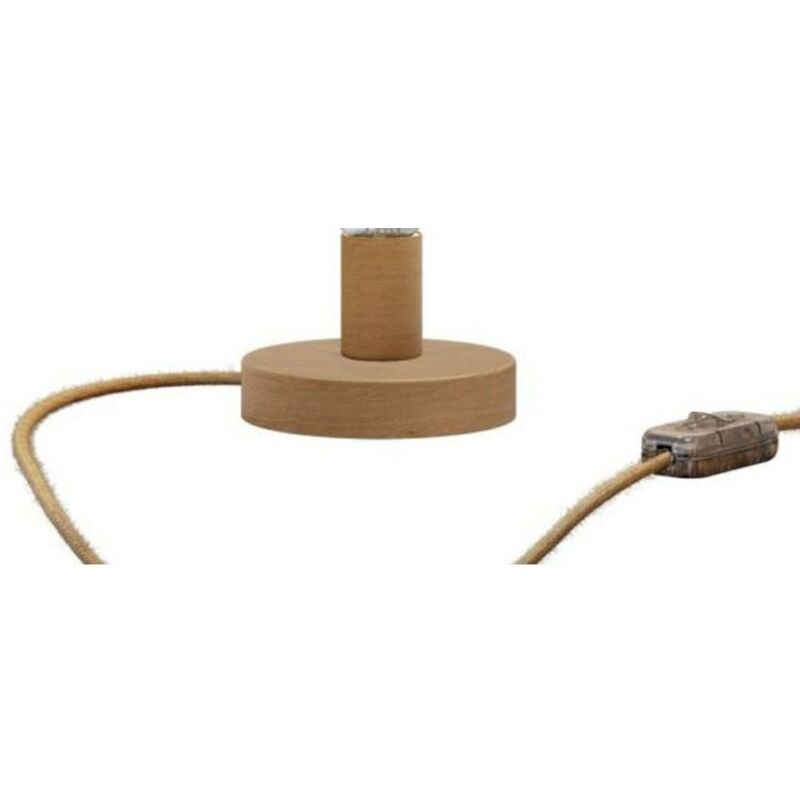 Image of Lampada da tavolo creative-cables posaluce in legno naturale - ablb10leutrn06