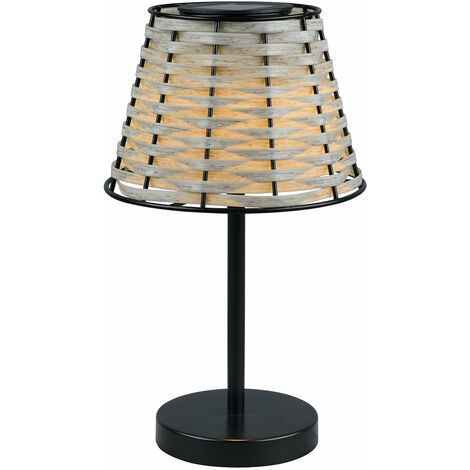 Lampada da tavolo portatile LED in metallo 11x38 cm nero