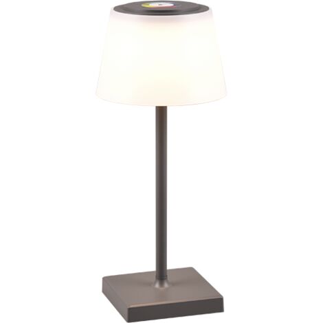 Lampada da tavolo da esterno LED, plastica, antracite, 13x30x13 cm, Sanchez