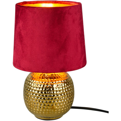 Lampada da Tavolo da Interno Attacco E14 in Ceramica Oro