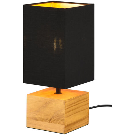 Lampada da Tavolo da Interno Attacco E14 in Legno Naturale Naturale