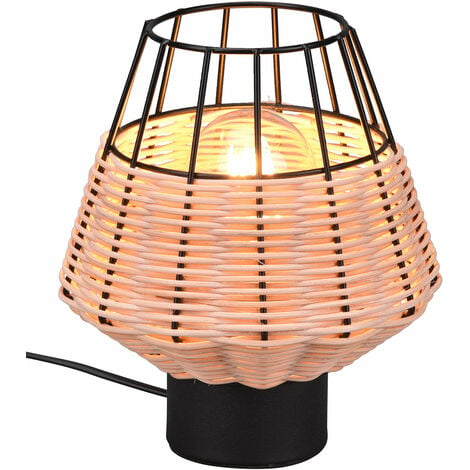 Lampada da tavolo rattan