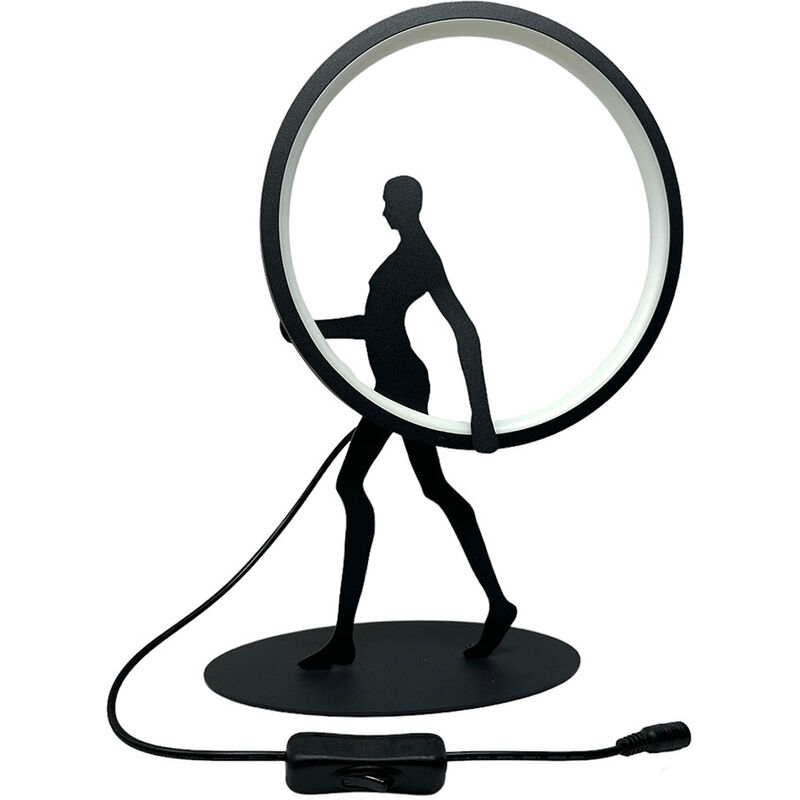 Image of Lampada da tavolo decorativa 9 watt scultura corpo uomo illuminazione a led lume contemporaneo