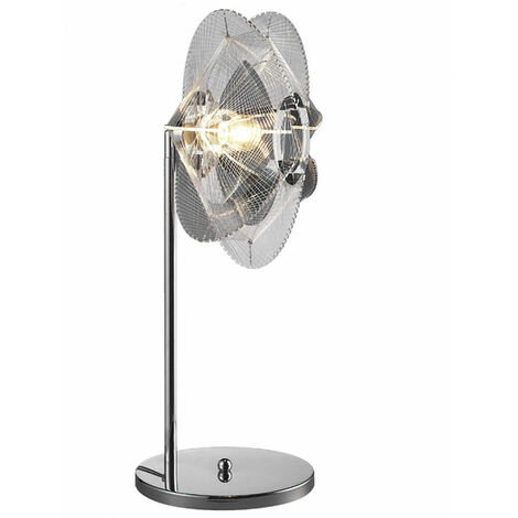 Lampada da tavolo di design a LED, lampada da tavolo, lampada moderna effetto specchio, lampada da 3 watt, cromo