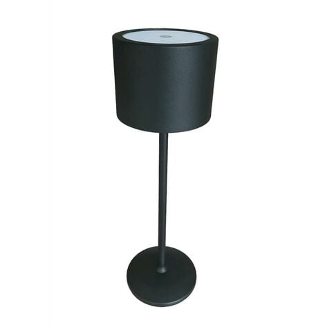 Lampada da Tavolo Dimmerabile Senza Fili Luce Calda Tonda Colore NERO