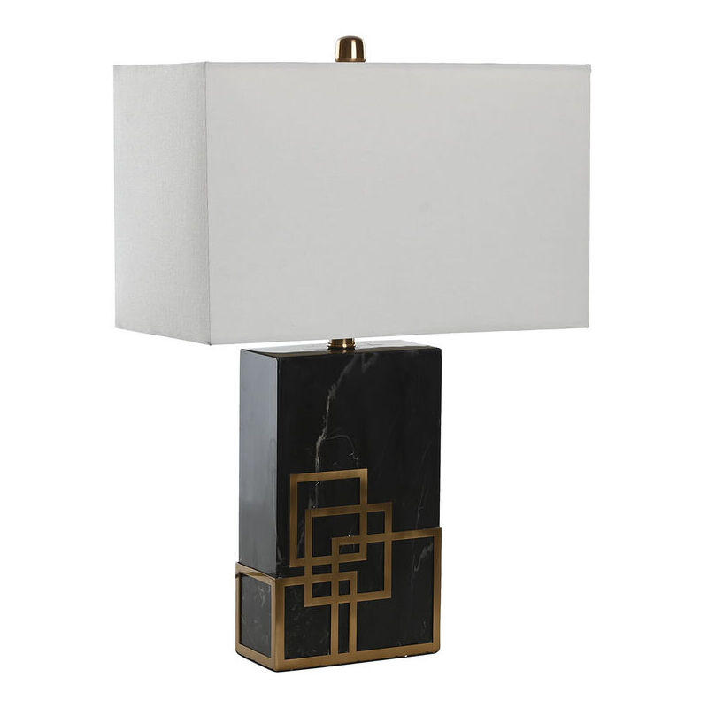 Image of Lampada da tavolo Dkd Home Decor Bianco Nero Dorato Metallo 60 w 220 v 40 x 23 x 58 cm