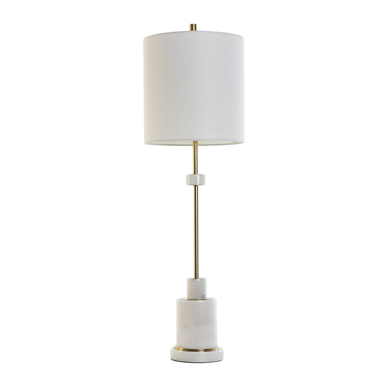 Image of Lampada da tavolo Dkd Home Decor Bianco Dorato Metallo Marmo 50 w 220 v 25 x 25 x 81 cm
