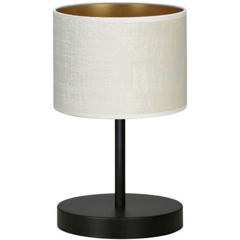 Lampada da tavolo Emibig Hilde bianco/nero E27 34cm