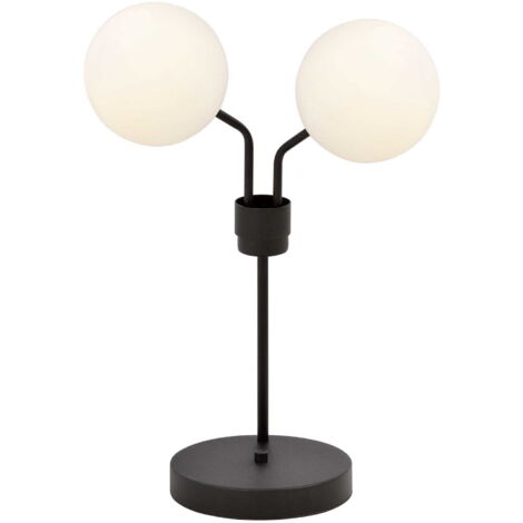 Lampada da tavolo Emibig Nova 2xE14 nero/opal 42cm