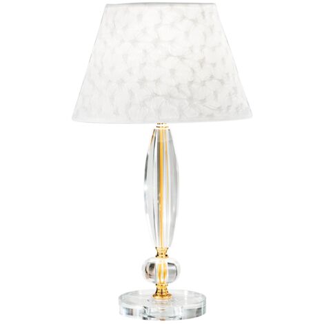 "Lampada da tavolo EPOQUE in cristallo con finiture oro 56 cm."