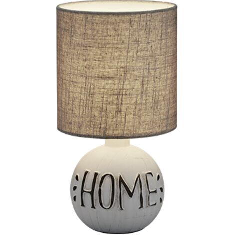 Lampada da tavolo ESNA grigia ceramica/tessuto E14 RL