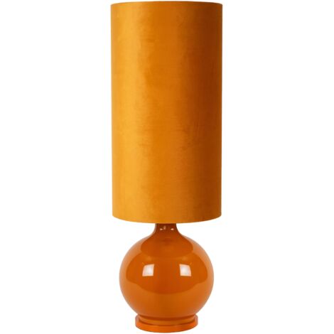 Lampada da tavolo Esterad vetro gialla 100cm E27 Lucide