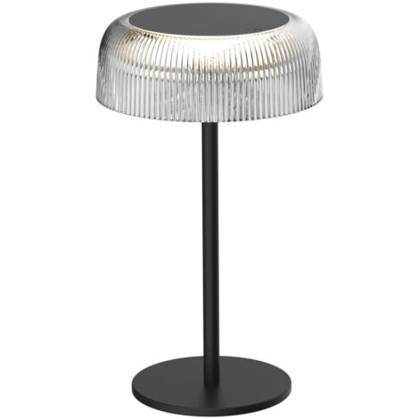 Lampada da tavolo esterna nera LED 2W USB-C IP44 Polux