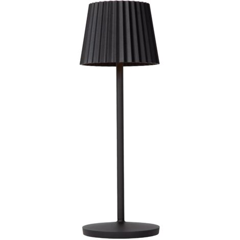 Lampada da tavolo esterna ricaricabile LED 2W IP54 nera Lucide