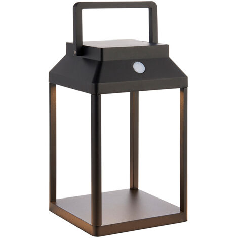 Lampada da tavolo esterno LED 3,15W solare USB nera Endon