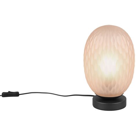Lampada da tavolo Facette nera ambra E27 25W Trio