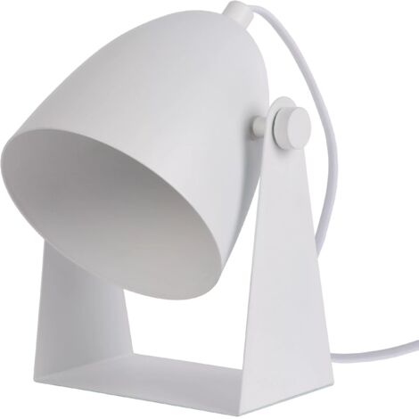 Lampada da tavolo faretto bianca E14 metallo Lucide Chago