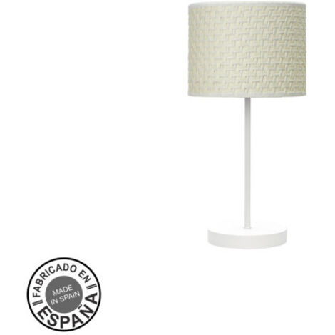 Lampada da tavolo fashion 1xe14 bianco/castagno bianco 42x17x17 cm