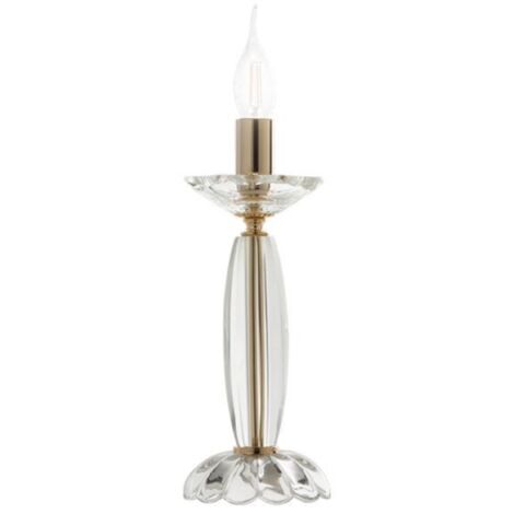 Lampada da tavolo FIAMMA Oro in cristallo e vetro trasparente 15x32 cm