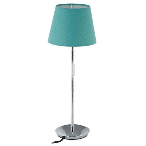 Lampada da tavolo flessibile con paralume in tessuto