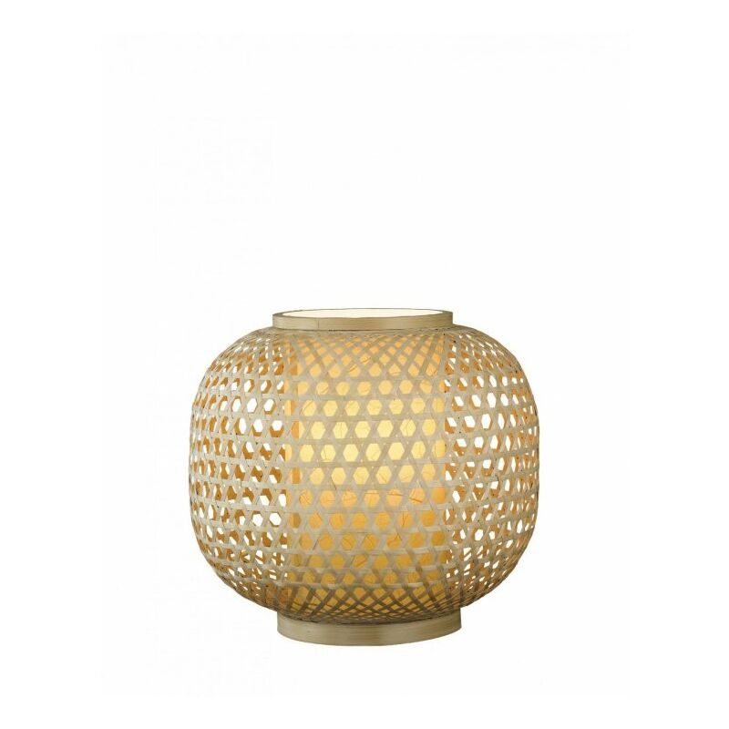 Lampada da tavolo con decorazioni intrecciate in bambù 60 watt E27