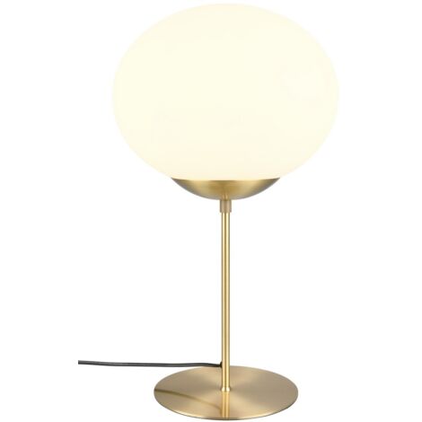 Lampada da tavolo FOMENTO ottone opaco sfera vetro E27