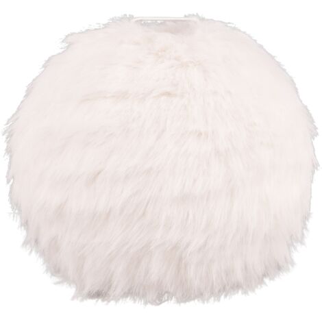 Lampada da tavolo Furry peluche bianco 30cm E14 Reality