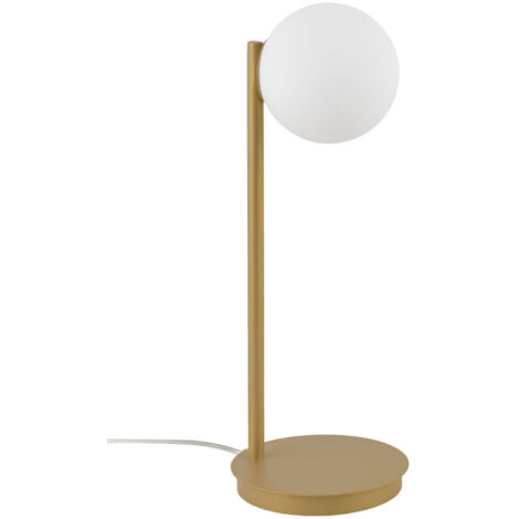 Lampada da tavolo Gama oro-beige sfera bianca G9 12W Sigma