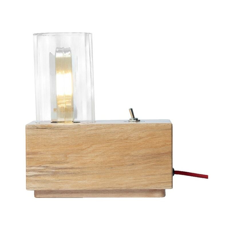 Image of Epikasa - Lampada da Tavolo Idea, Legno, Rovere, 10x19x22 cm
