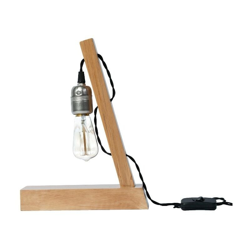 Image of Epikasa - Lampada da Tavolo Idea, Legno, Rovere, 10x23x30 cm
