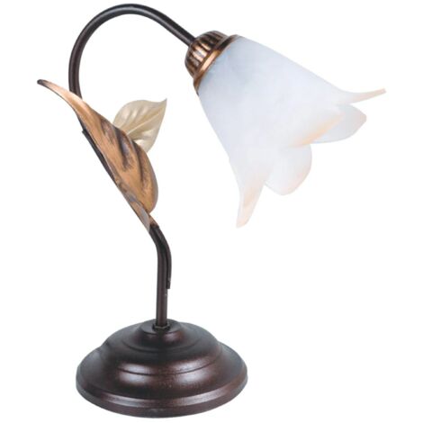 LAMPADA DA TAVOLO GIULIA E14 25XH32CM MARRONE