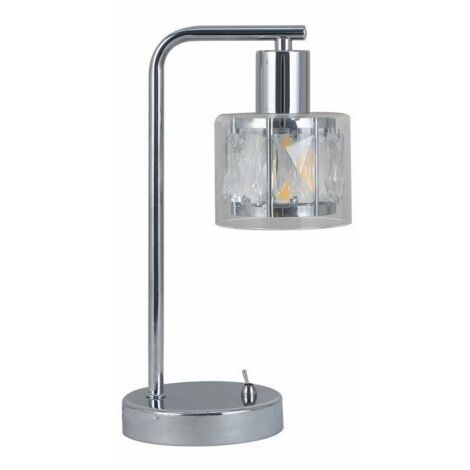 Lampada da tavolo glamour cromata Elmo Reality E14 40W